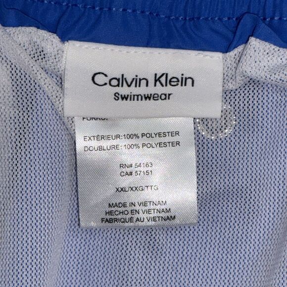 Calvin Klein Swim Trunks Board Shorts Core Euro 5″ Blue Pool Mens Size XXL New - Picture 4 of 7